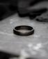 Preview: 5 mm Titanring mit facettiertem schwarzem Finish - Pulso Black